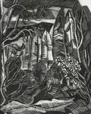 Winter 1921 Woodcut 15 by Paul Nash, Woodcut, sold Dec 2022
