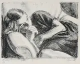 Girl resting Signed and numbered 12/26 G Raverat by Gwen Raverat, Lithograph, sold Dec 2022