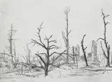 War Desolation: The Flanders Front Drypoint 25 by William Rothenstein, Drypoint, sold Dec 2022