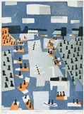 Henley by Julian Trevelyan, Etching and aquatint, sold Dec 2022