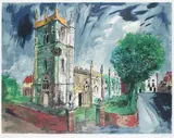St Nicholas by John Piper Ch, Screenprint in colours, sold Dec 2022