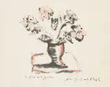 A vase of flowers Signed and inscribed To Clif and Yoma from Cecil by Cecil Collins, Monotype, sold Dec 2022