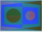 Double image Signed by Bob Crossley, Screenprint, sold Dec 2022