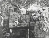 Tamarisk & Sweet William Etching by Bryan Ingham, Etching, offered Dec 2022