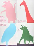 Some Of My Best Friends Are Pigs by David Shrigley, Ink, sold Dec 2022