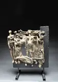 Figure group Signed VERSARI by Jacques Versari, Resin on a painted concrete and metal base, offered Dec 2022
