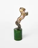 Stallion rearing by André Vincent Becquerel, bronze, sold Dec 2022