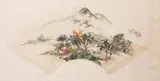 LANDSCAPE Two Chinese fan paintings by Li Yin, ink and colour on paper, offered Nov 2022
