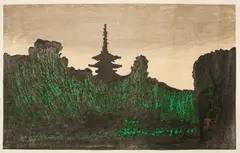 Dusk Landscape by Kaoru Kawano, print, sold Nov 2022