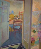 The White Anemone by Jackie Harding, acrylic on board, sold Oct 2022