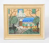 The Blue Awning by Doris Brabham Hatt, oil on board, sold Oct 2022