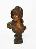 Bust of a Woman by Georges Morin, sculpture, offered Oct 2022