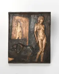 Sculptural Relief by Kenneth Carter, bronze, offered Oct 2022