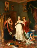 The new gown by Henry James Richter, oil on panel, sold Dec 2014