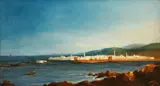 A Middle Eastern coastal town by English School 19th century, oil on canvas, sold Dec 2014