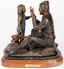 Grandpa the Storyteller by Victor Issa, bronze, sold Jun 2024