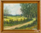 landscape by Victor Shearer, oil on canvas, sold Jun 2024