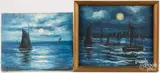 seascapes by Victor Shearer, oil on canvas, sold Jun 2024