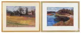 Maine landscapes by Rebecca Yates Shorb, pastel, sold Jun 2024