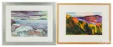 Maine landscapes by Tom McCobb, watercolor, sold Jun 2024