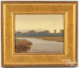 of a misty riverscape by Eric Angeloch, 2007, oil on board, sold Jun 2024