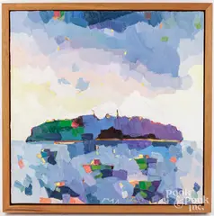 Dusk at Manana by Henry Isaacs, oil on canvas, sold Jun 2024