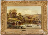 of fishermen by William Henry Mander, oil on canvas, sold Jun 2024