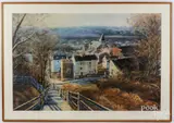 townscape Down from Pat and Val's by Chris Nissen, pastel, sold Jun 2024