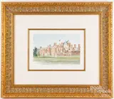 of Sandringham by Hm King Charles III, lithograph, sold May 2024