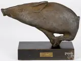 boar by John Cavanaugh, bronze, sold May 2024
