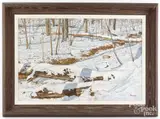 titled A Winter's Afternoon by Robert Sarsony, oil on canvas, sold May 2024