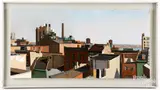 urban landscape by James McElhinney, oil on canvas, sold May 2024