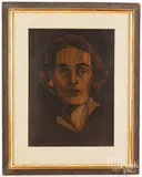 portrait of Mrs. Josiah "Gee" Marvel by Tom Bostelle, oil on paper, sold May 2024