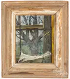 titled Broken Window by Carol Fahrrney, oil on canvas, sold May 2024
