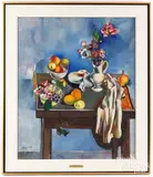 Still Life with Anemones by Kenneth Stuart, oil on canvas, sold May 2024