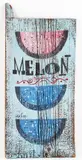 Melon sign by Harry Dunn, oil on panel, sold May 2024