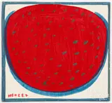 watermelon by Mose Tolliver, oil on panel, sold May 2024
