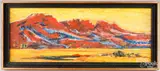 southwestern landscape by Eric Gibberd, mixed media on artist board, sold May 2024