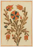 JR. (BERKS CO., PENNSYLVANIA, ACTIVE C. 1820), ATTRIBUTED, FOLK ART DIMINUTIVE FRAKTUR DRAWING by Jacob Holder, watercolor and ink on laid paper, sold Jun 2025