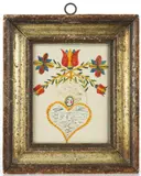 Untitled by American Folk Art Fraktur Bookplate, watercolor and ink on paper, sold Jun 2025