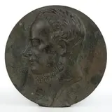 ATTRIBUTED by David d'Angers, BRONZE PLAQUE OF PAUL DELAROCHE (FRENCH, sold Apr 2025