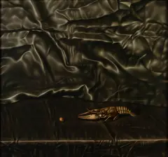 STILL-LIFE WITH CRAYFISH / LOBSTER by Vitally Grigoryev, oil on Masonite, sold Apr 2025