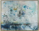 ATTRIBUTED, , THE MED., DEYA ABSTRACT OIL PAINTING by Douglas Clay Houchens, oil on canvas, sold Apr 2025