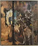 LADY OF THE NIGHT ABSTRACT PAINTING by Yuko Iga, oil on canvas, sold Apr 2025