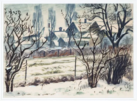 Winter Scene by Charles E. Burchfield, West Seneca, New York, sold Sep 2026