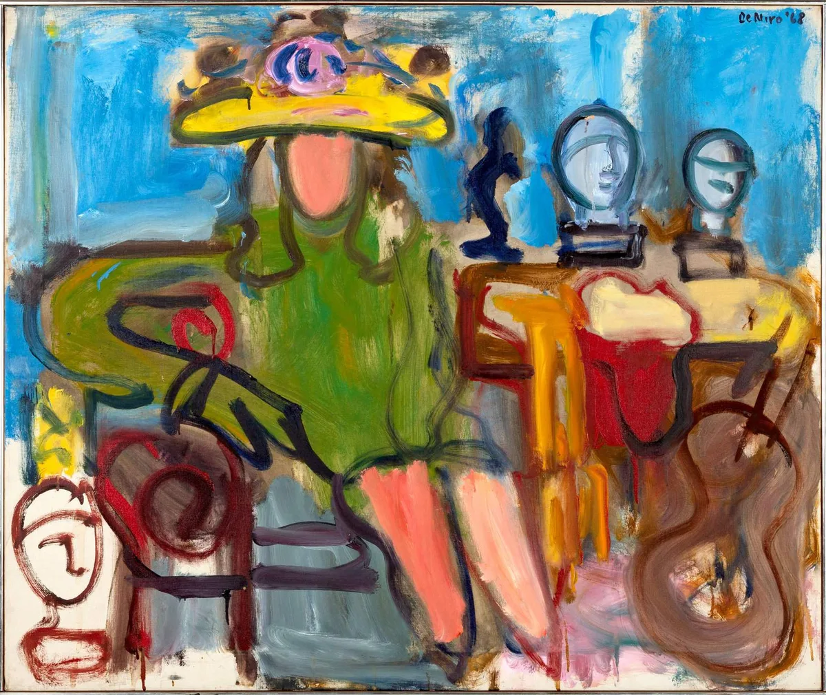Figural Abstraction by Robert De Niro Sr., 1968, Oil on canvas, sold Sep 2026