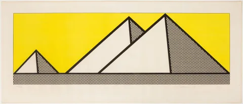 Pyramids by Roy Lichtenstein, 1969, Lithograph, sold Sep 2026