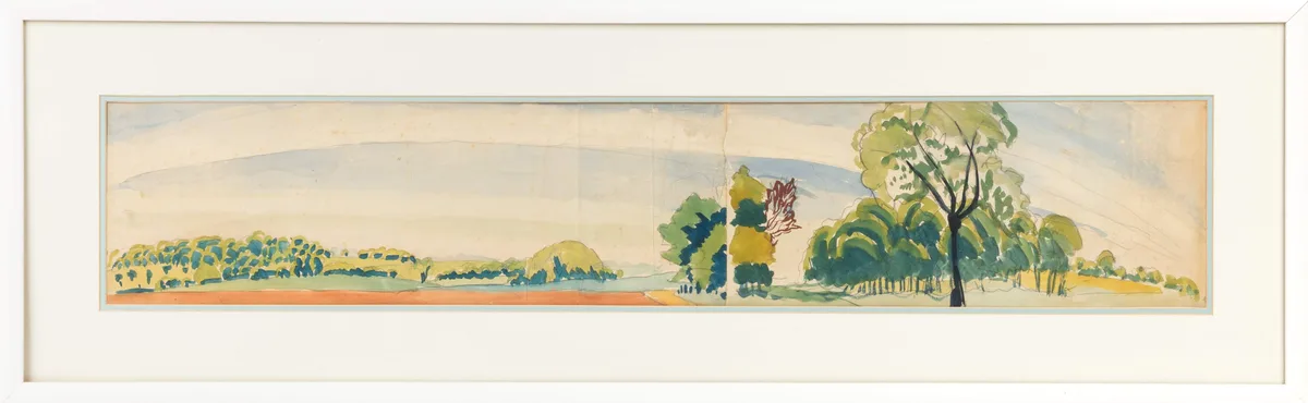 Bow - Cloud, June 26, 1916 by Charles E. Burchfield, 1916, Watercolor and gouache over graphite on joined paper, sold Sep 2026