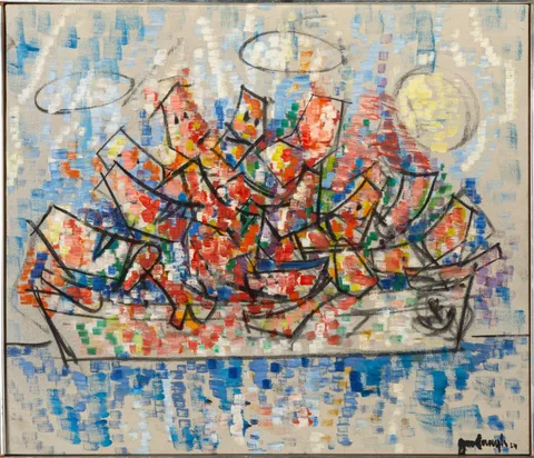 Happy Boat Trip by Robert Goodnough, 1964, Oil on canvas, sold Sep 2026