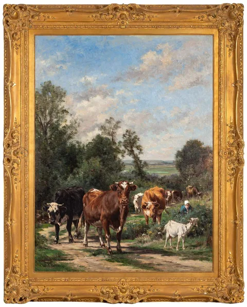 Cattle Heading Home by Marie Diéterle, Oil on canvas, sold Sep 2026